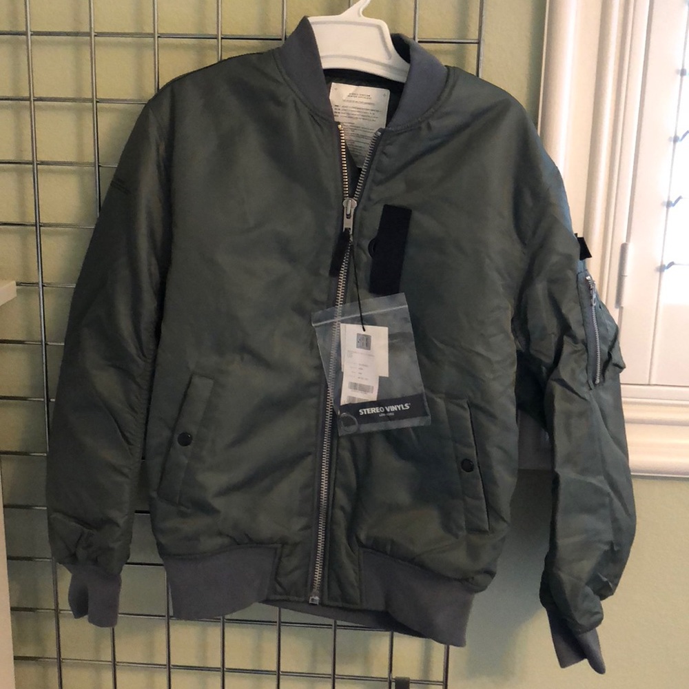 Stereo vinyls unisex bomber jacket